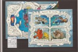 Mozambik - coral reef fauna 6289/92+bl.709