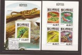Mozambik - reptilien 6807/10+bl.801