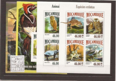 Mozambik - animale disparute 6962/9+bl.832/3 foto
