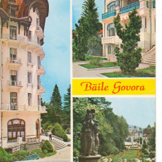 CPI (B6445) CARTE POSTALA - BAILE GOVORA. MOZAIC: PALAS, VILA BUJORUL, PARC