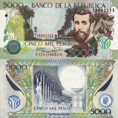 COLUMBIA 5.000 pesos 31 august 2013 UNC!!!