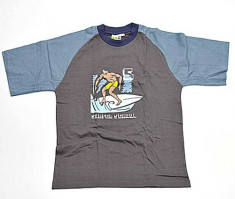 Tricou copii &amp;amp;quot; Surfer Shool &amp;amp;quot; cu maneci albastre...OFERTA ! foto