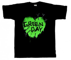 Tricou Green Day - Green Heart foto