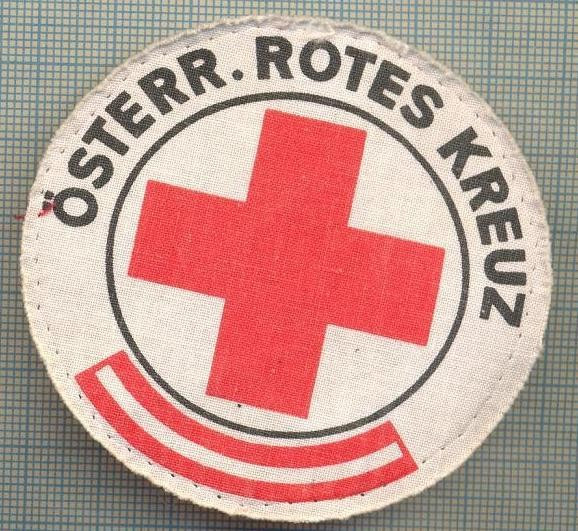 45 - EMBLEMA CRUCEA ROSIE -ROTES KREUZ- AUSTRIA -MILITARA? -starea care se vede