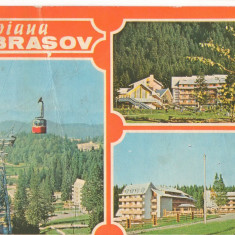 CPI (B6487) CARTE POSTALA - POIANA BRASOV: TELECABINA, HOTEL "TELEFERIC"...