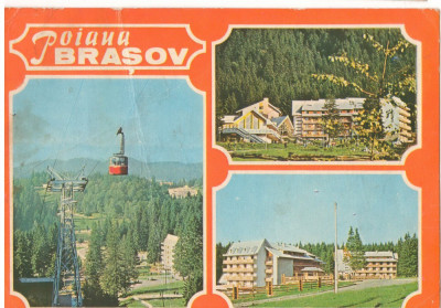 CPI (B6487) CARTE POSTALA - POIANA BRASOV: TELECABINA, HOTEL &amp;quot;TELEFERIC&amp;quot;... foto