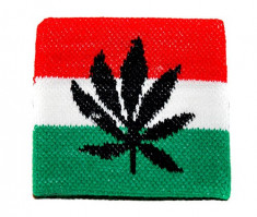 Manseta cannabis - rosu, alb , verde foto