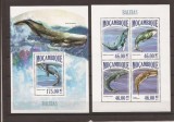 Mozambik - balenele 6827/30+bl.805