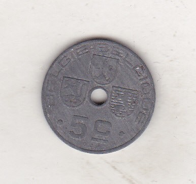 bnk mnd Belgia 5 centimes 1942