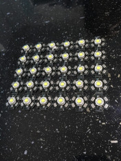 LED Epistar 3W lumina rece 20000k cu radiator racire pentru acvariu si nu numai foto