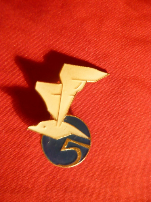 Insigna Aviatie categ. 5 , metal si email , h= 2,7 cm