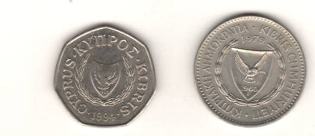 SV * Cipru LOT 50 CENT 1994 si 1979 XF+ / - AUNC