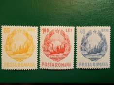 Romania 1967 LP 663 - serie nestampilata MNH &amp;quot;Stema tarii&amp;quot; - uzuale foto