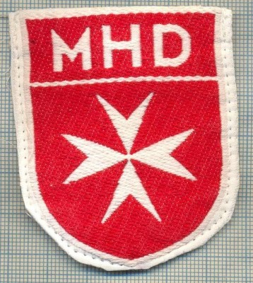 91 -EMBLEMA CRUCE MALTEZA-MHD(Malteser Hilfsdienst)-GERMANIA-starea care se vede foto