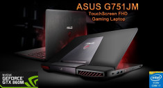 ASUS ROG G751 17.3&amp;quot; 1080p TOUCH, i7-4710HQ, Nvidia GTX 860M, 8GB, 1TB, Win 8.1 foto