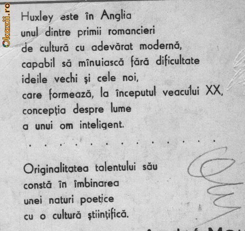 Aldous Huxley - Surasul Giocondei