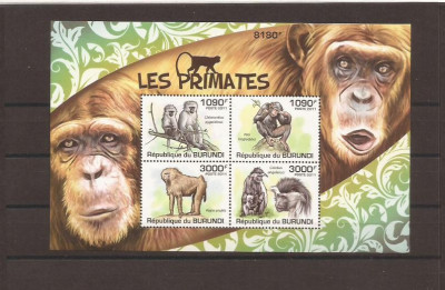 Burundi - primates - 2078/81+bl.164 foto