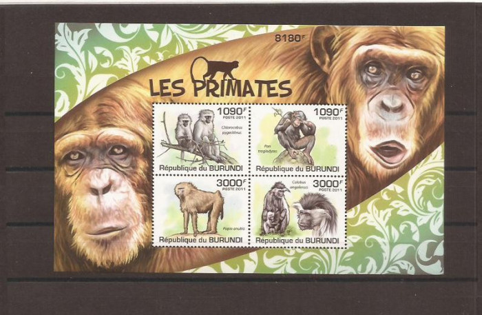Burundi - primates - 2078/81+bl.164