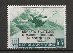 San Marino.1953 Expozitia filatelica RICCIONE-supr. SS.960 foto