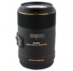 Obiectiv Sigma 105mm f/2.8 Macro EX DG OS Canon EF Negru foto