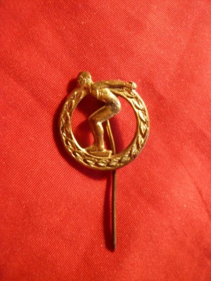 Insigna Sportiva - Inot , alama , cca.1946 , d= 2 cm foto