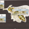 Pitcairn Islands - paper wasp - 827/8+bl.58