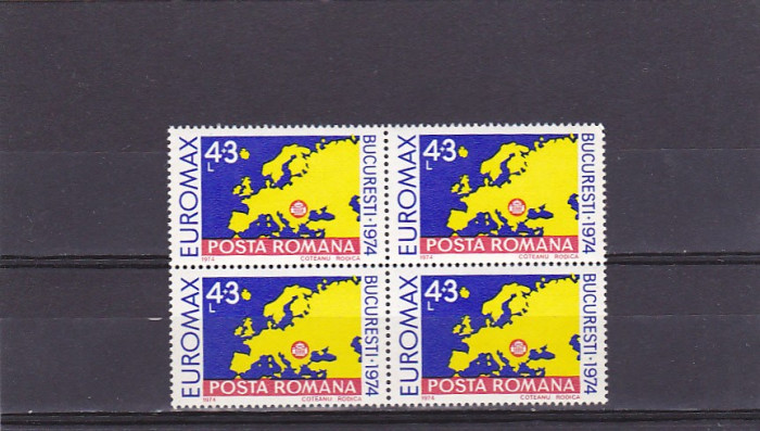 Romania Euromax bloc de 4, nr lista 856.