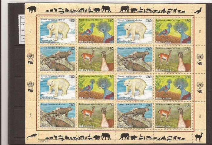 UNO Geneva 1997 - fauna - 305/8 klbg