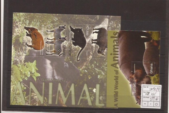 Ghana - fauna - 3692/9+bl.465