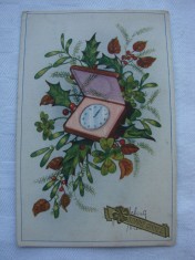 Carte postala circulata 24.12.1948 de La Multi Ani! Bonne Annee - Belgia