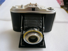 Agfa Isolette aparat foto de colectie cu burduf, functional, cu toc,vintage (5) foto