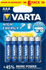 BATERIE ALCALINA VARTA R3 HIGH ENERGY 6BUC/BLISTER foto