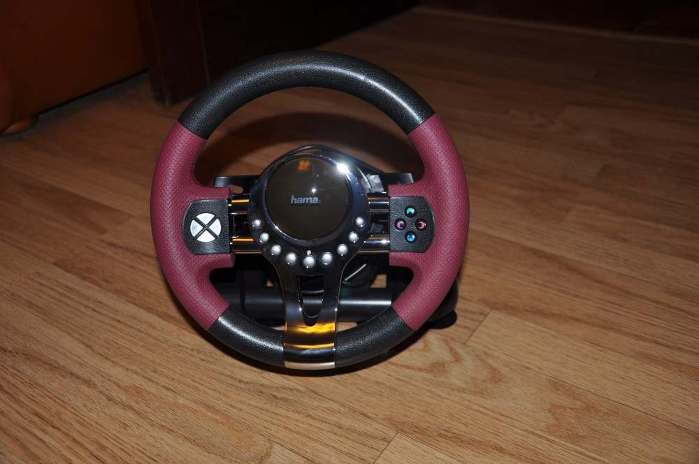 Volan Hama Thunder V5 Racing Wheel, compatibil PC si PS3 | arhiva Okazii.ro