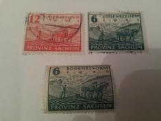 Germania Saxonia 1945 serie stampilata++ cota ridicata foto