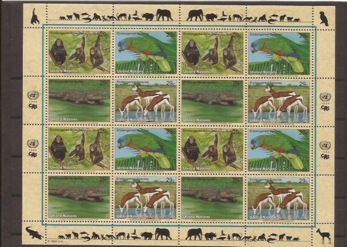 UNO New York - 1994 fauna - 663/6 klbg