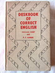 &amp;quot;DESKBOOK OF CORRECT ENGLISH&amp;quot;, Michael West / P.F. Kimber, 1963 foto