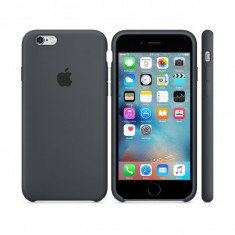 Capac protectie spate Apple Silicone Case Charcoal Black pentru iPhone 6s, MKY02ZM/A foto