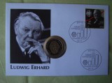 GERMANIA - FDC si Moneda 2 Mark 1992 Ludwig Erhard - 1997, Europa