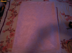 Material pentru perdele, floral culoare roz, dimensiuni (L=265 x H=175) cm., NOU foto