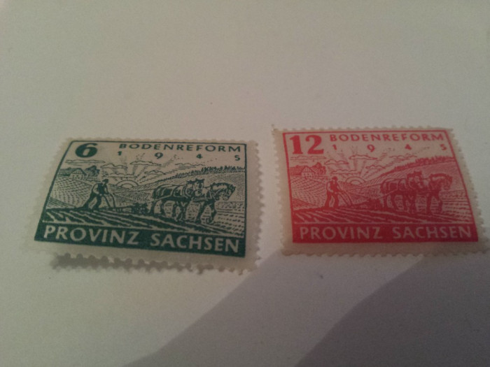 germania/ocupatia sovietica/saxonia 1945 serie nedantelata MNH 12 EURO