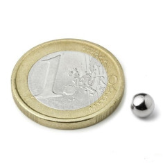 Magnet neodim sfera, diametru 5 mm, putere 350 g foto