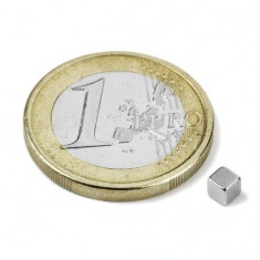 Magnet neodim cub, 3 mm, putere 290 g foto