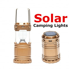 Lampa / felinar camping, pescuit, vanatoare, cu Acumulator si Celule Solare foto