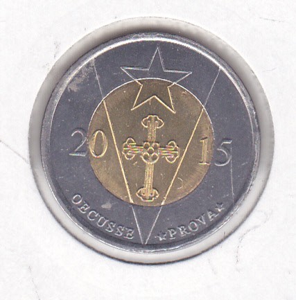 bnk mnd Oecusse 1 pataca 2015 unc , corabie , bimetal