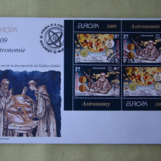 FDC ROMANIA - Europa 2009 - Astronomie Bloc Varianta 2 - nr. lista 1832b