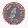 Bnk mnd South Orkney Islands Monroe Island - 15 pesos 1 pound 2015 unc bimetal, America Centrala si de Sud
