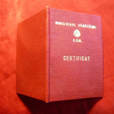 Legitimatie-Brevet pt.Insigna Evidentiat in Munca Medico-Sanitara 1981