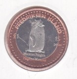 bnk mnd South Orkney Islands Fredriksen Island 15 pesos 1 pound 2015 unc bimetal