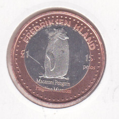 bnk mnd South Orkney Islands Fredriksen Island 15 pesos 1 pound 2015 unc bimetal