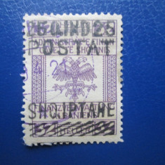 TIMBRE ALBANIA 1919 FISCAL STAMPILAT
